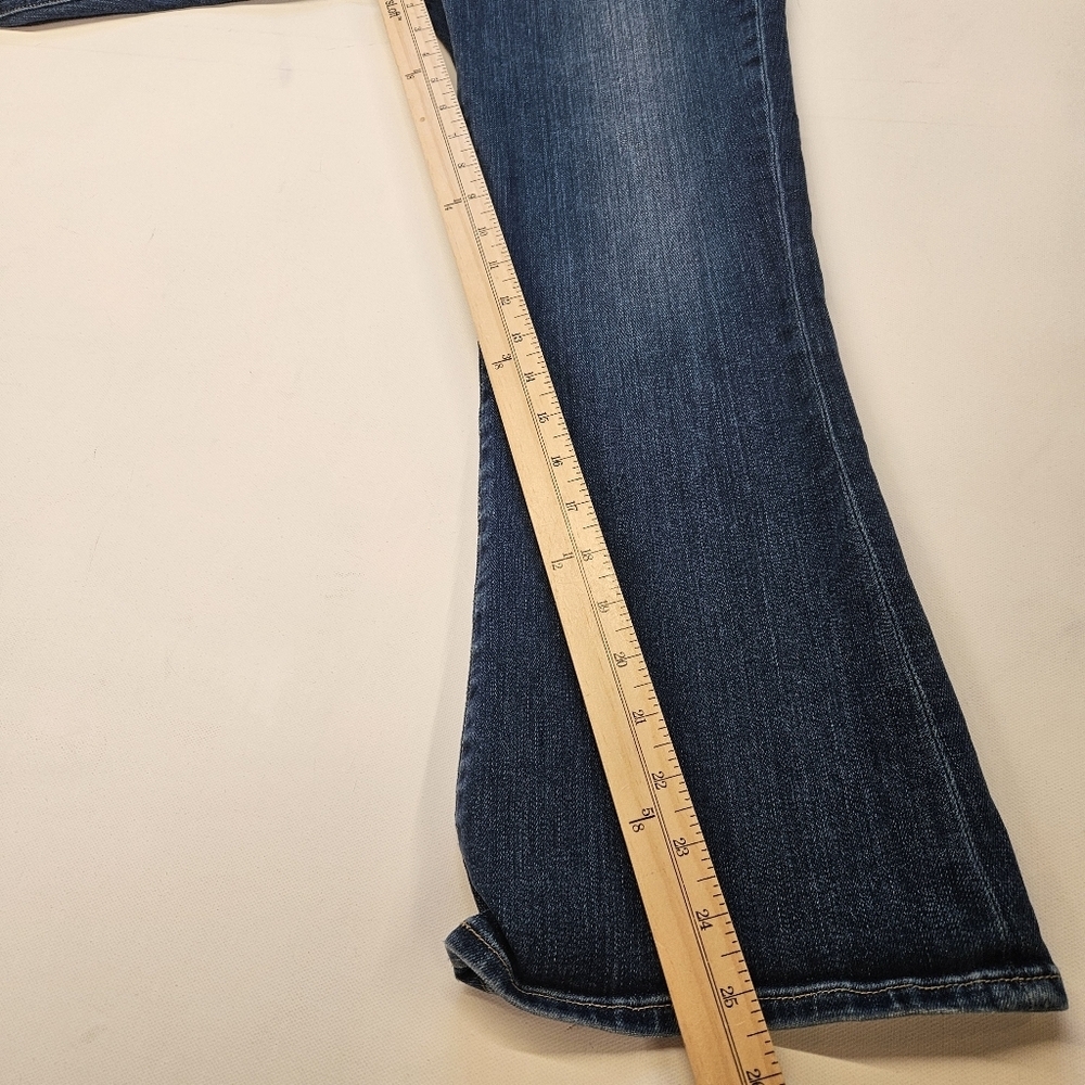 Frame Jeans Womens 28 Blue Le Crop Mini Boot Distressed Stretch Denim Pants - Picture 2 of 11